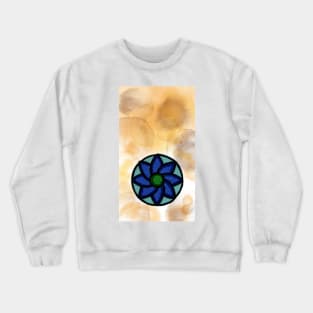 Blue Flower Crewneck Sweatshirt